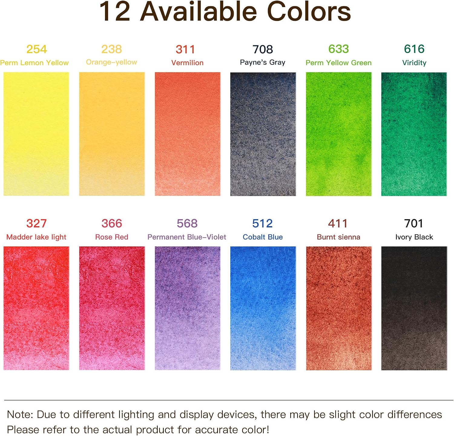 US Fulfillmen - Paul Rubens Artist Watercolor Paint Set, 6 Colors 5ml Tubes, Ideal for Travel