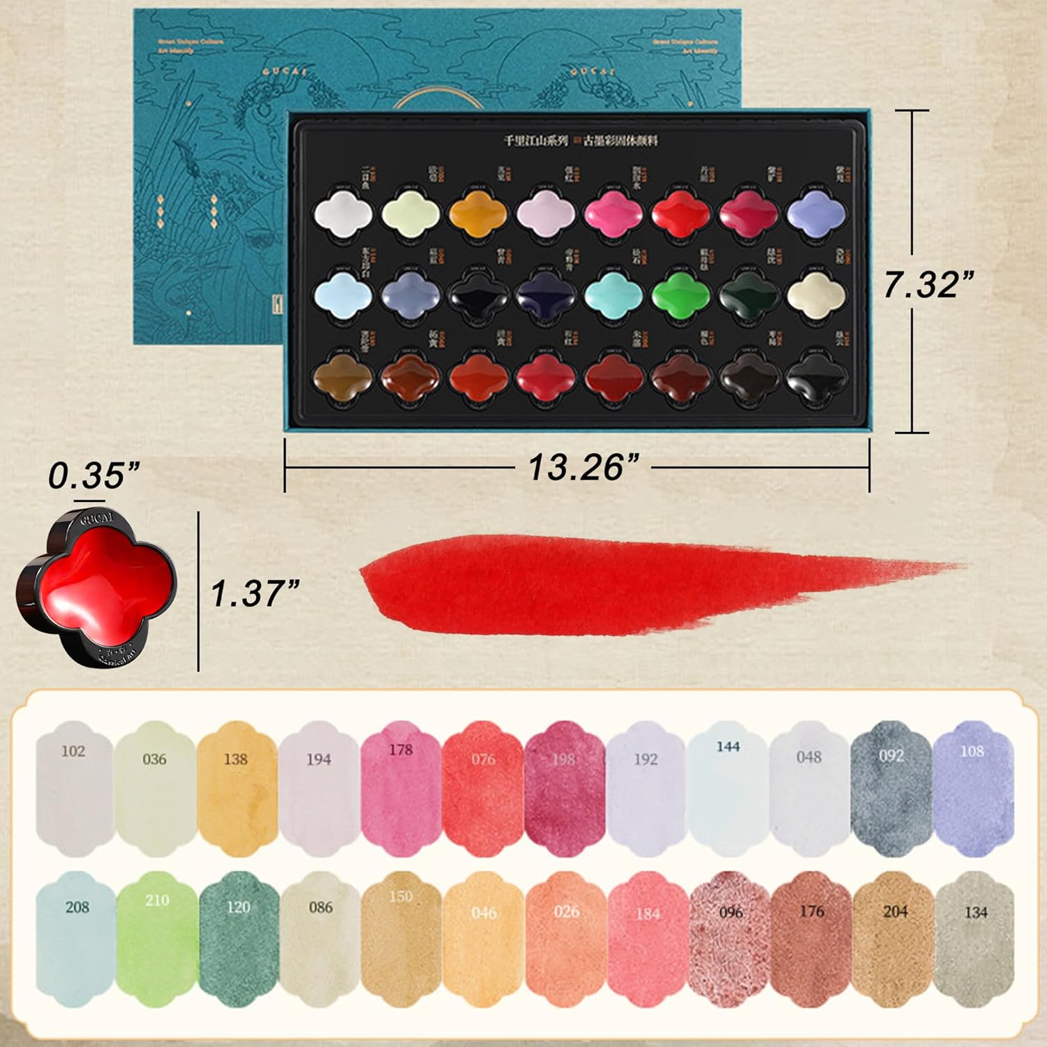 US Fulfillment - rubens Watercolor Paint Set 24 / 48 Color ( Style I / II / III / IV / IX / X ), Professional Pigment-Rich Water Colors for Adults, Premium Art Supplies Kit, Gift for Artists, Beginners & Students