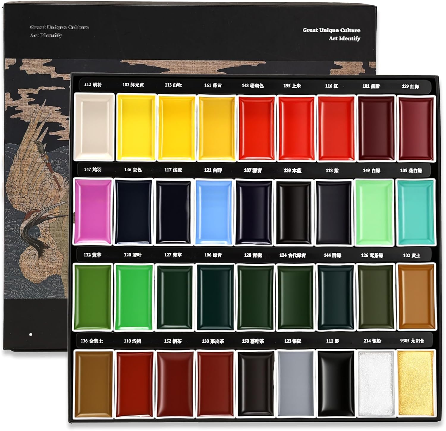 US Fulfillment - rubens Professional Watercolor Paint Set & Paper Block - 6 / 12 / 24 / 36 / 48 / 60 / 72 Colors - Metallic & Solid Pigment - Cotton Watercolor Paper Sketchbook - All Variations