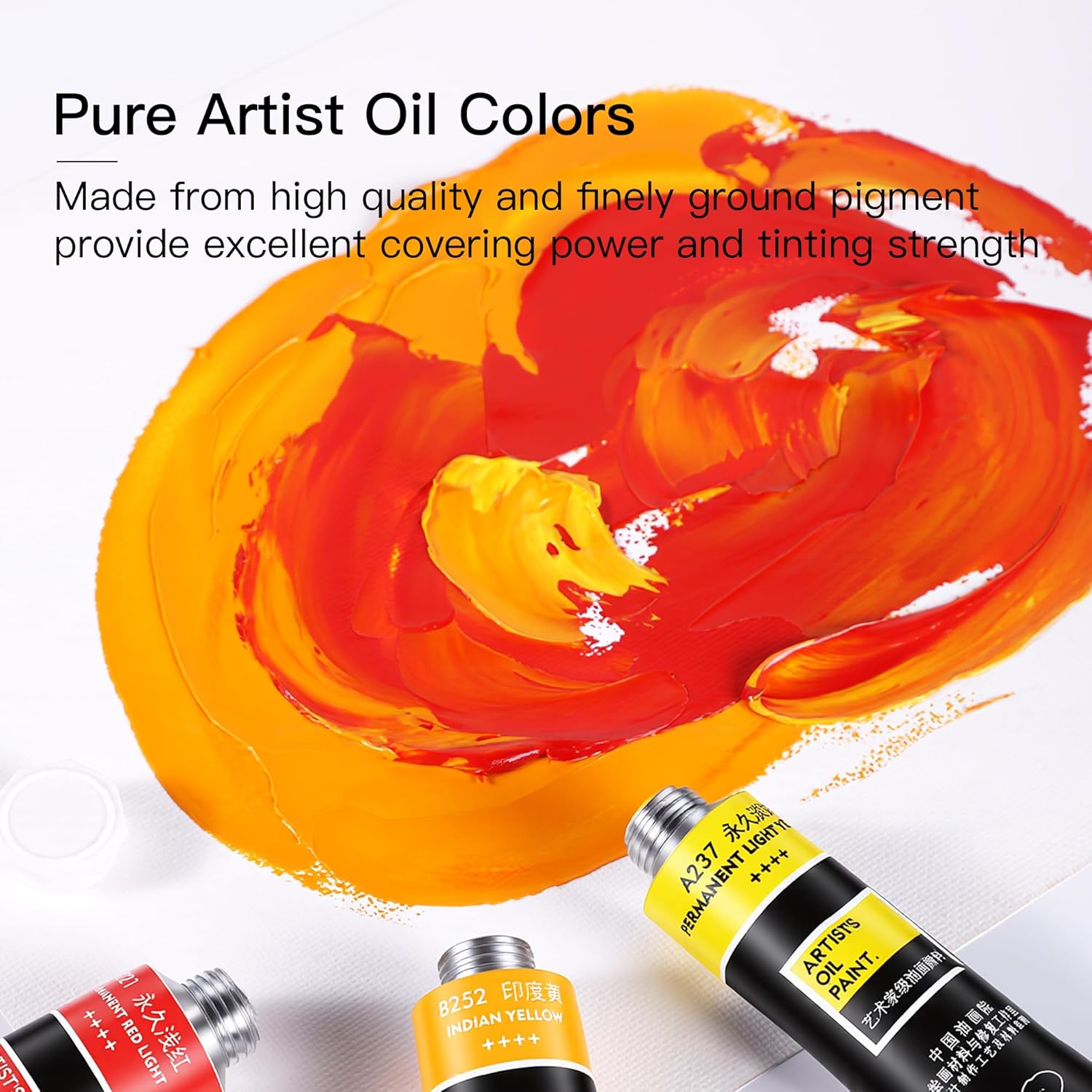 US Fulfillment - rubens Artist Oil Paint Set 10 Colors, 40ml Large Capacity Tubes Oil Color Paint for Canvas, Professional Oil Painting Colors, Landscape / Standard / Portrait /  Still Life Colors Oil Based Paint Supplies for Artists, Beginners