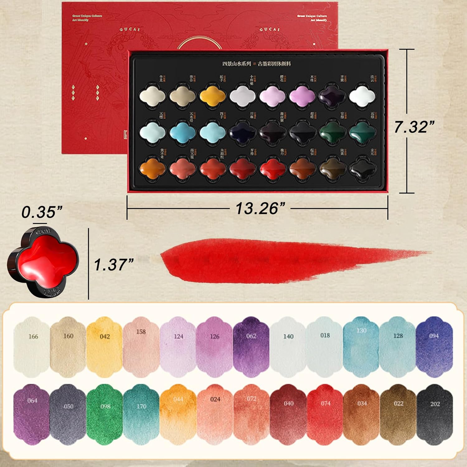 rubens Watercolor Paint Set 48 Colors, Professional Pigment-Rich Water Colors for Adults, Premium Art Supplies Kit, Gift for Artists, Beginners &amp; Students