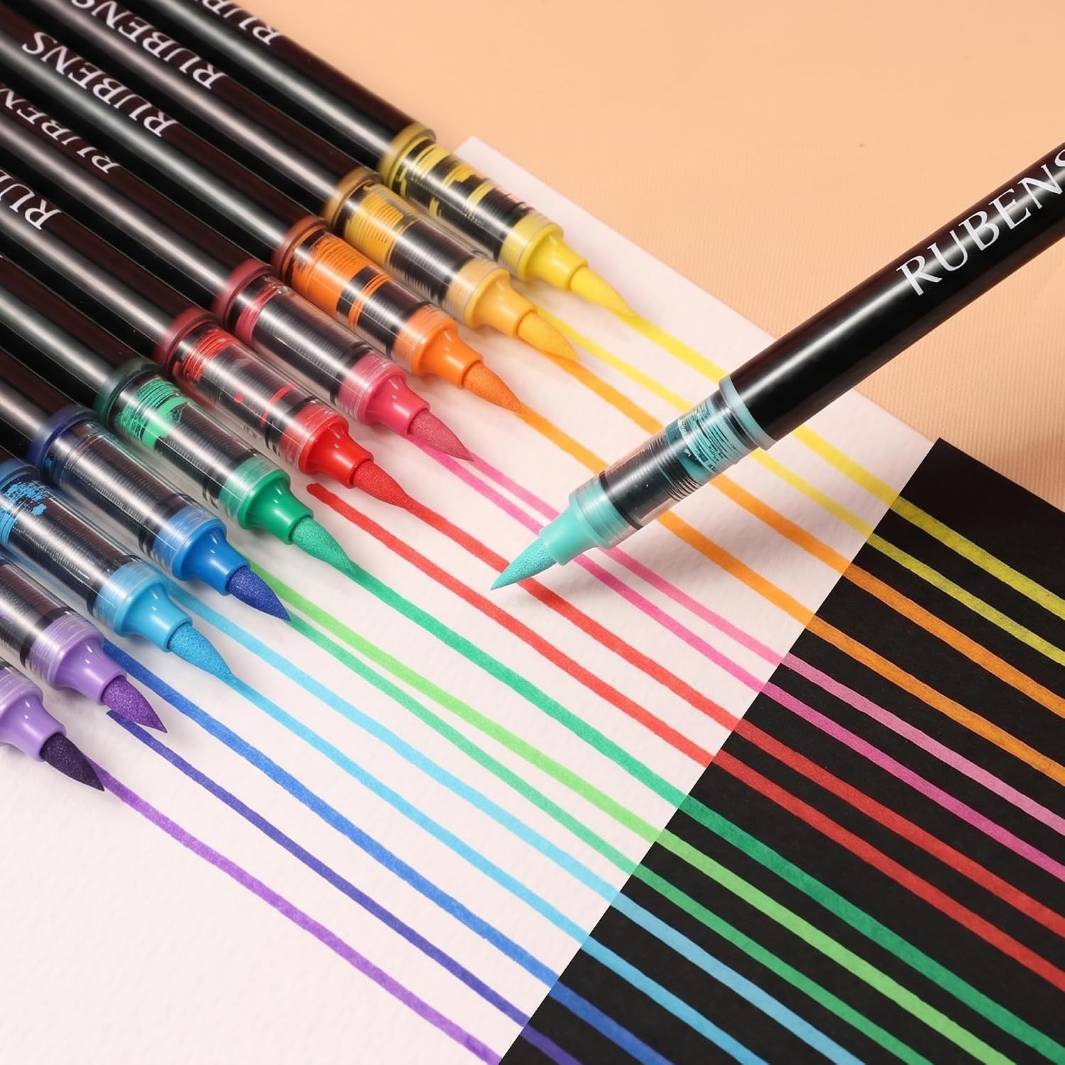 US Fulfillmen - Paul Rubens 48 Colors Acrylic Paint Markers with Canvas Bag