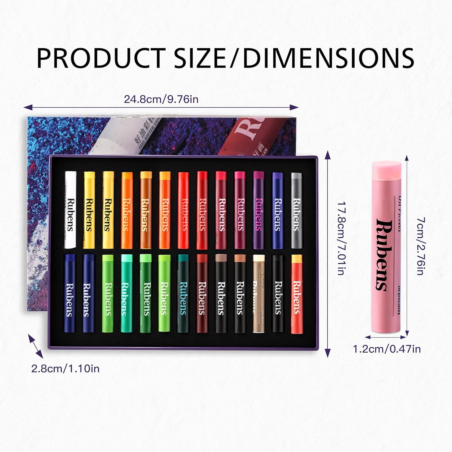 US Fulfillment - Paul Rubens Soft Oil Pastels Set 24 / 36 / 48 Basic Colors & 24 / 48 Morandi Colors Creamy Texture for Drawi