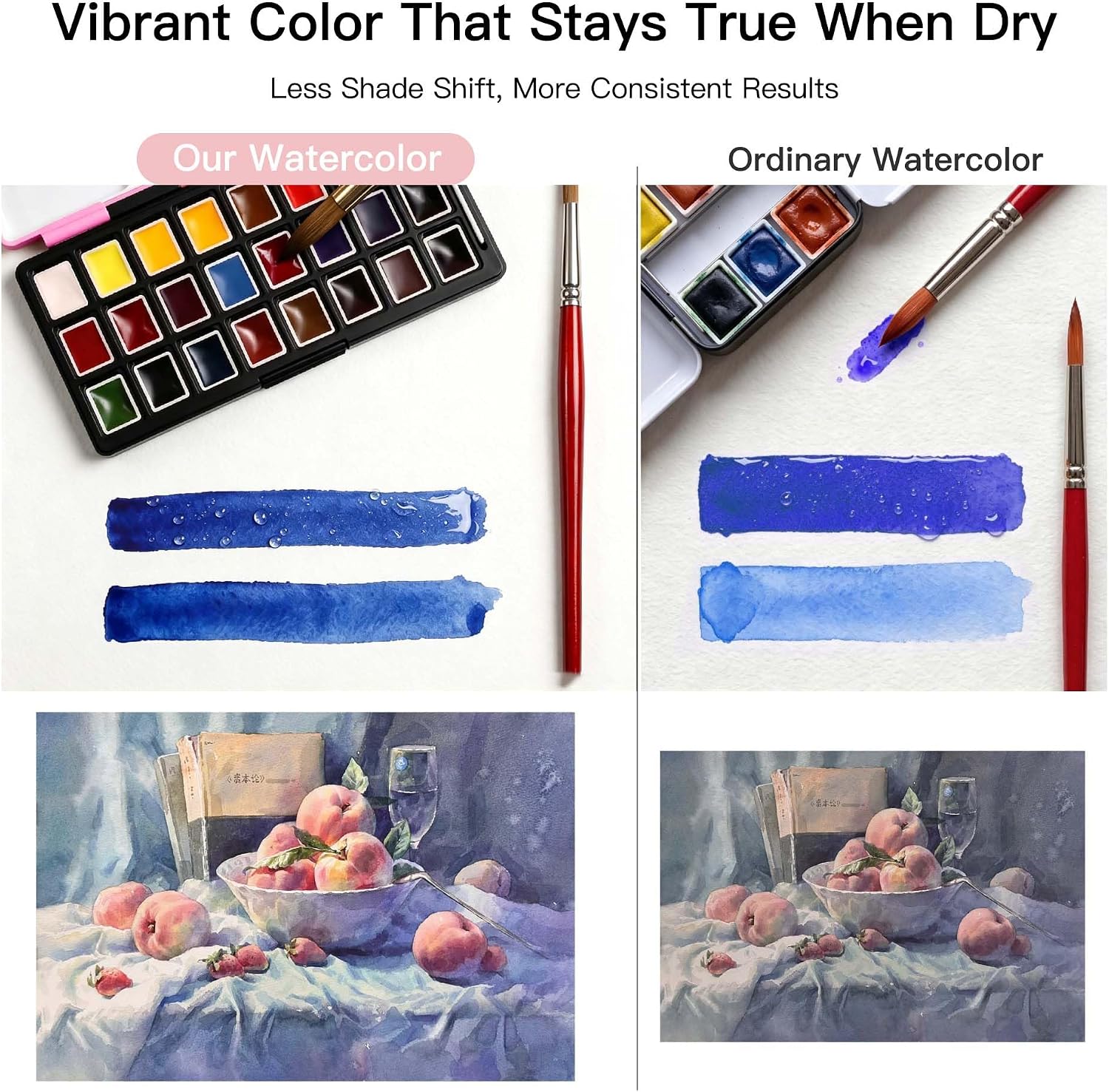 US Fulfillment - Paul Rubens Watercolor Paint Set 24 Vivid Colors
