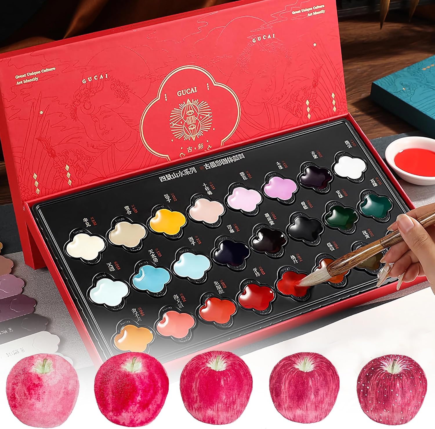 US Fulfillment - rubens Watercolor Paint Set 24 / 48 Color ( Style I / II / III / IV / IX / X ), Professional Pigment-Rich Water Colors for Adults, Premium Art Supplies Kit, Gift for Artists, Beginners & Students