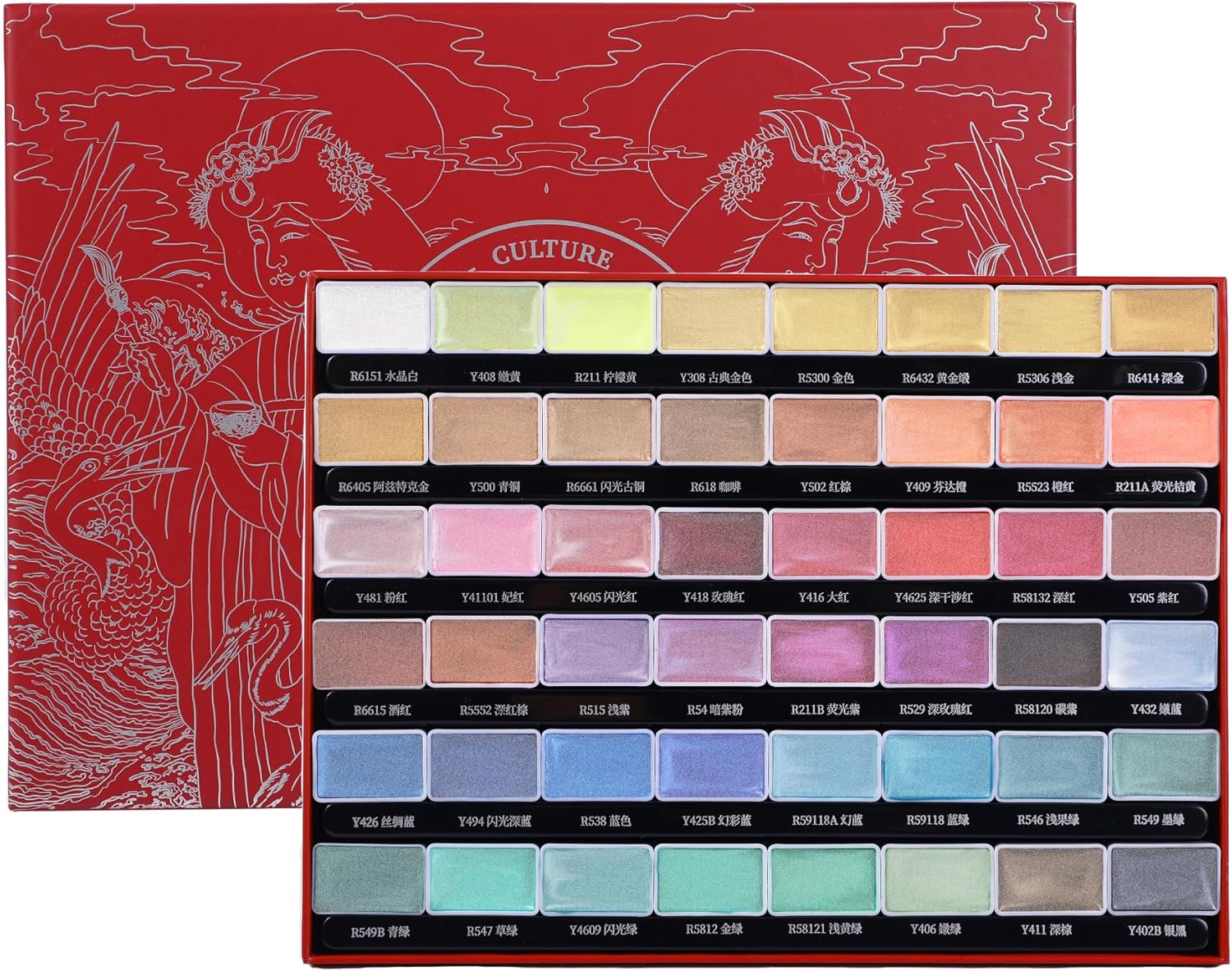 US Fulfillment - rubens Professional Watercolor Paint Set & Paper Block - 6 / 12 / 24 / 36 / 48 / 60 / 72 Colors - Metallic & Solid Pigment - Cotton Watercolor Paper Sketchbook - All Variations
