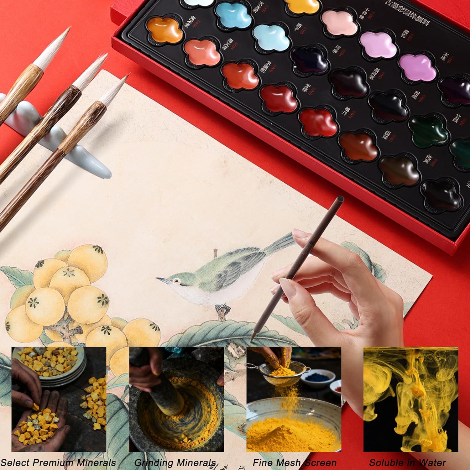 US Fulfillment - rubens Watercolor Paint Set 24 / 48 Color ( Style I / II / III / IV / IX / X ), Professional Pigment-Rich Water Colors for Adults, Premium Art Supplies Kit, Gift for Artists, Beginners & Students