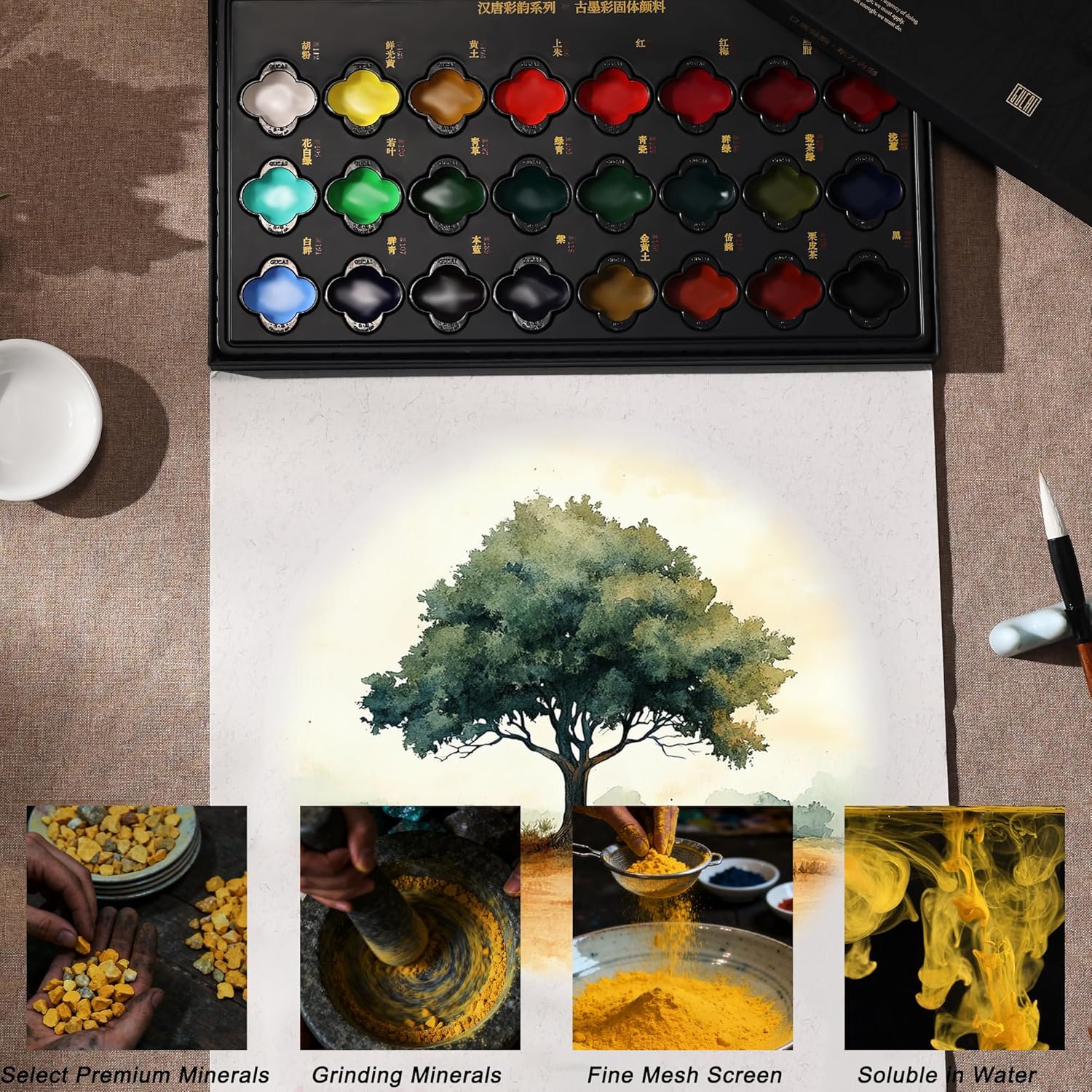 US Fulfillment - rubens Watercolor Paint Set 24 / 48 Color ( Style I / II / III / IV / IX / X ), Professional Pigment-Rich Water Colors for Adults, Premium Art Supplies Kit, Gift for Artists, Beginners & Students