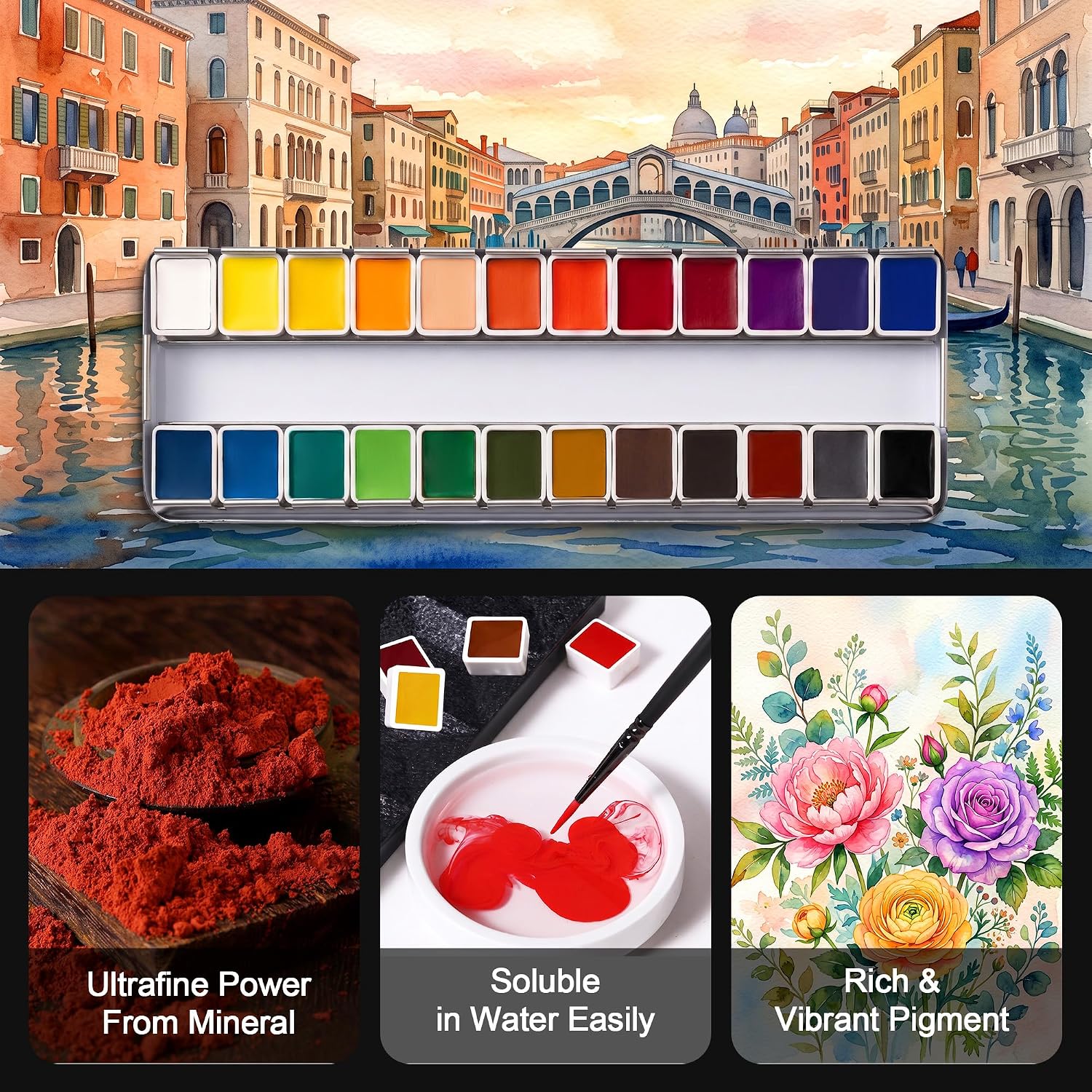 Paul Rubens Watercolor Paint Set 24 Colors, Artist | Paul Rubens Shop