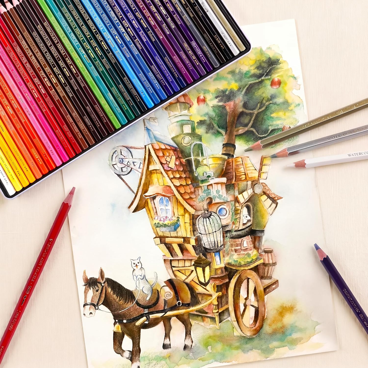 US Fulfillment - Paul Rubens Watercolor Pencils Set 36 / 48 Colors Soft Core Professional