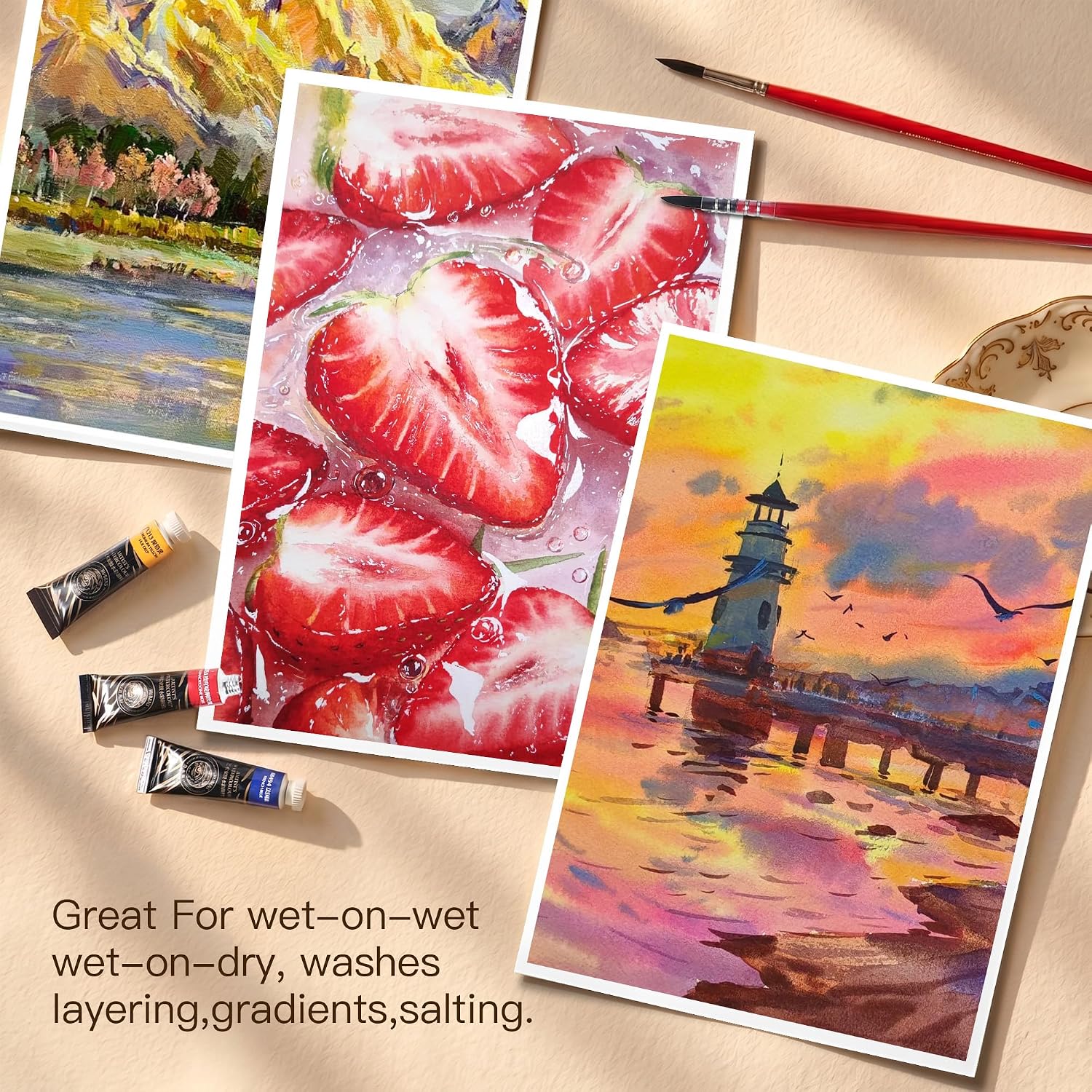 US Fulfillmen - Paul Rubens Artist Watercolor Paint Set, 6 Colors 5ml Tubes, Ideal for Travel