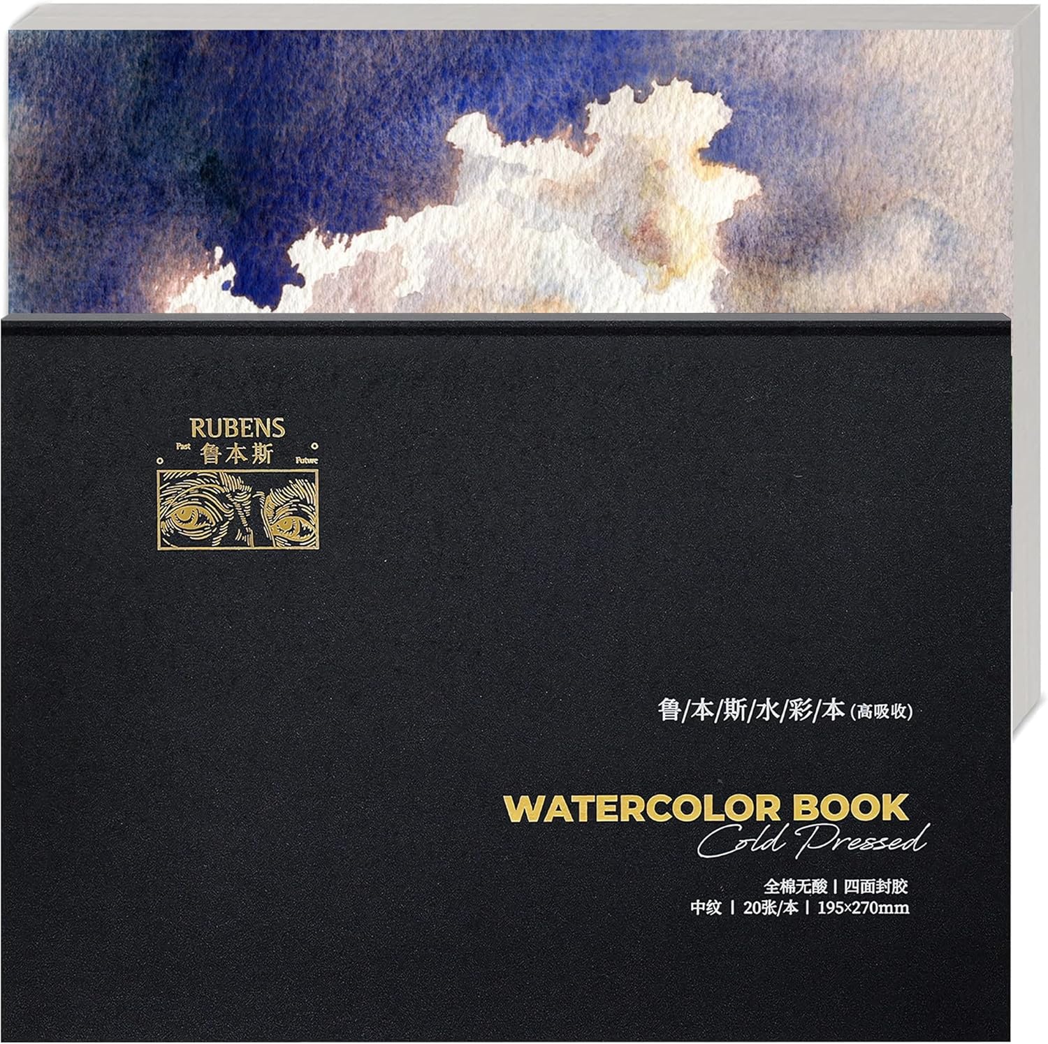 US Fulfillment - Paul Rubens Watercolor Paper Block 5.3x7.6in / 10.6x 14.5in  16K / 32K - Hot / Cold Pressed Press 20 Sheets 14