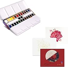 Paul Rubens Hot Press Watercolor Paint Set Bundle Set 24 Colors 12