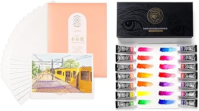 Paul Rubens Watercolor Paint 14 Vibrant Neon Colors Watercolor Pain (Cold Press Opera Series)