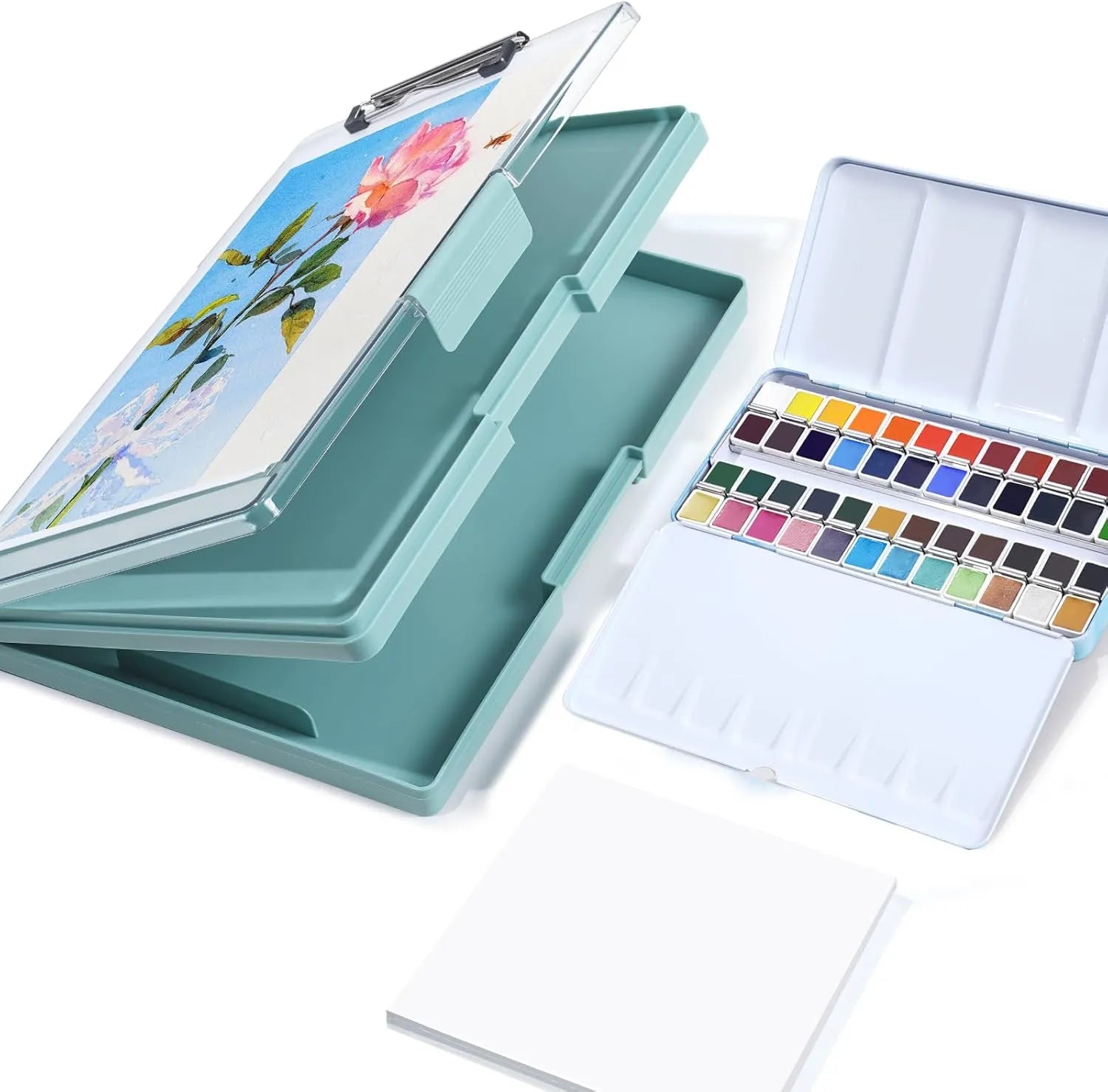 Paul Rubens Travel Watercolor Paint Set 48 Colors Solid Watercolors