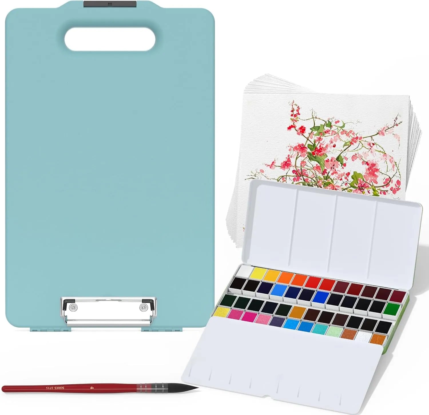 Paul Rubens Travel Watercolor Paint Set 48 Colors Solid Watercolors