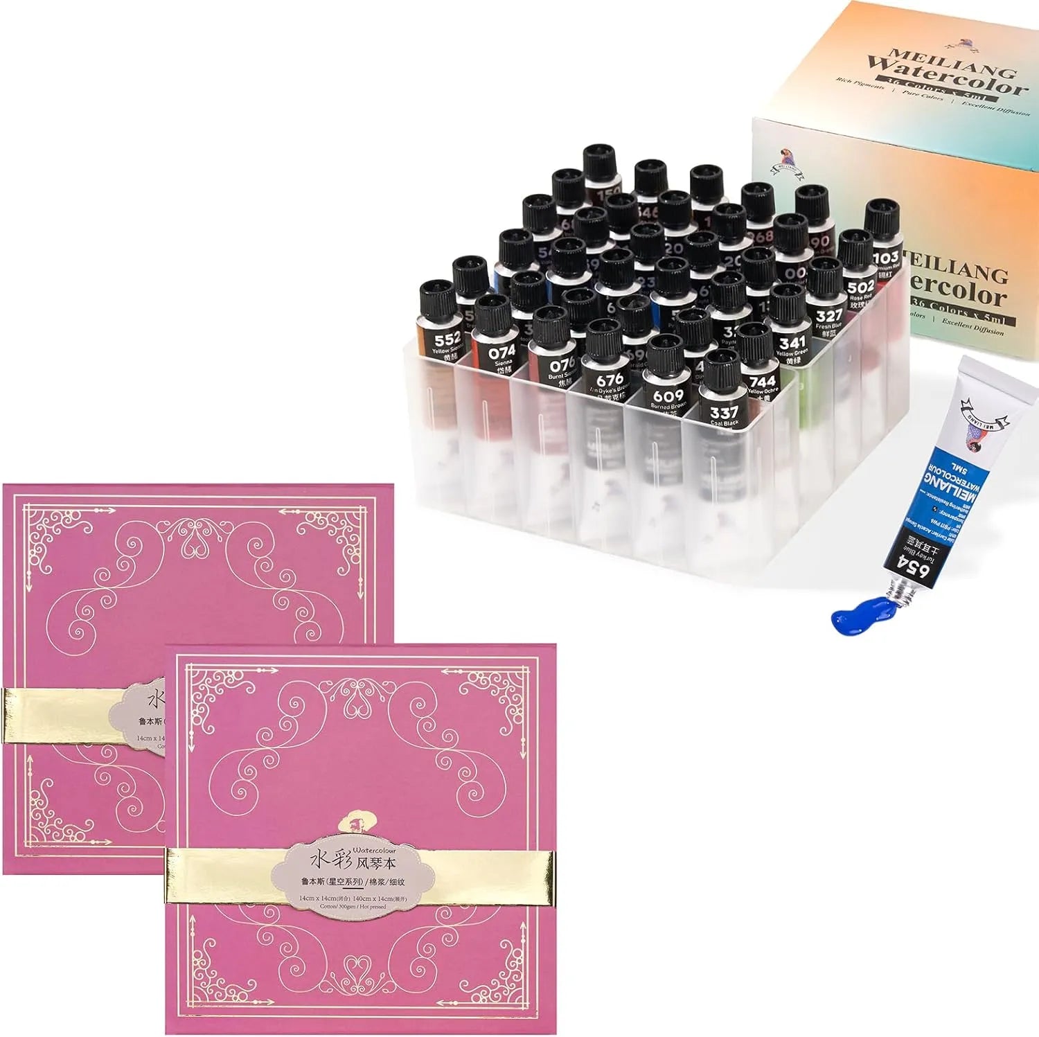 Paul Rubens Hot Press Watercolor Paint Set Bundle Set 36 Colors 14