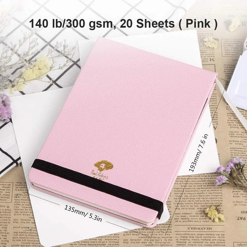 Paul Rubens Acid-Free Watercolor Paper 20 Sheets 100 Cotton (6x5 Hot Press Journal)