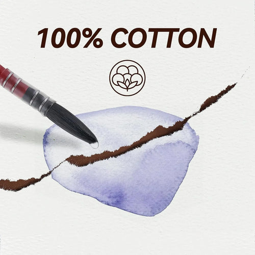 Paul Rubens Acid-Free Watercolor Paper 40 Sheets 100 Cotton (Cold Press Journal Square)