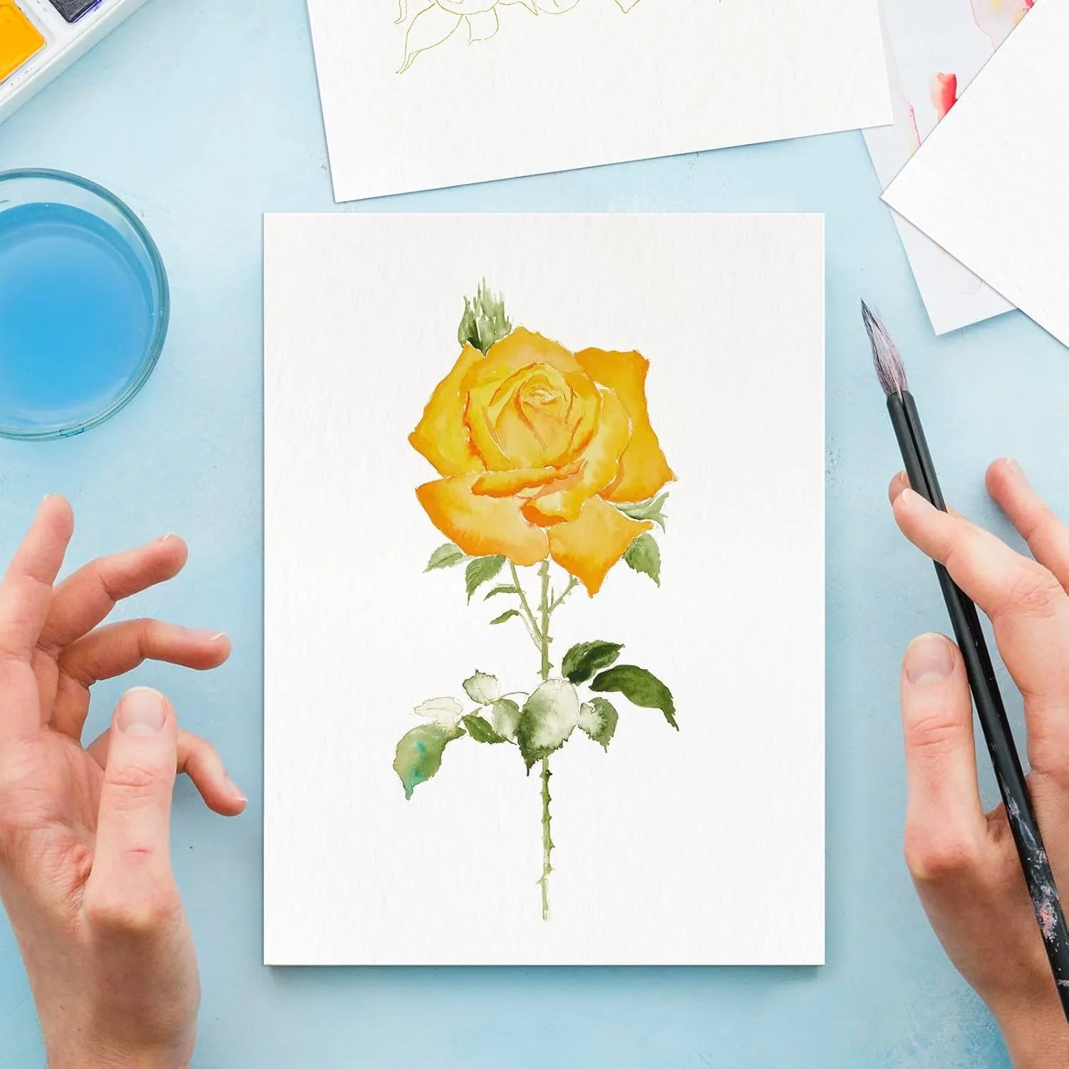 Paul Rubens Travel Watercolor Paint Set 48 Colors Solid Watercolors