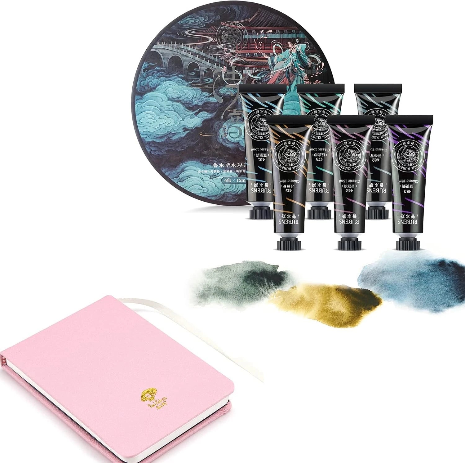 Paul Rubens Hot Press Watercolor Paint Set 20 Sheets 15ml