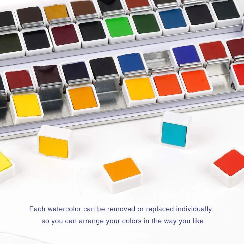 Paul Rubens Hot Press Watercolor Paint Set Bundle Set 48 Colors 100