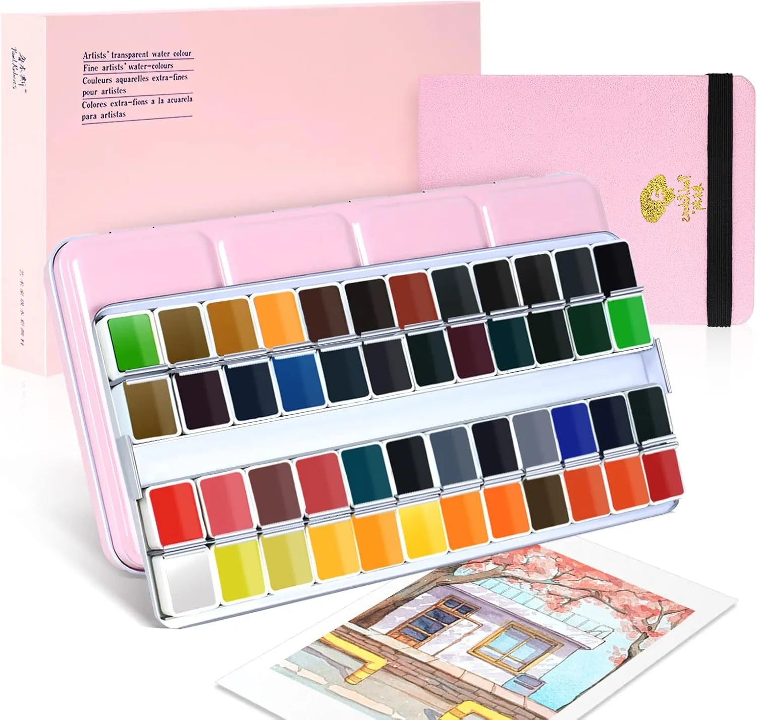 Paul Rubens Hot Press Watercolor Paint Set Bundle Set 48 Colors 100