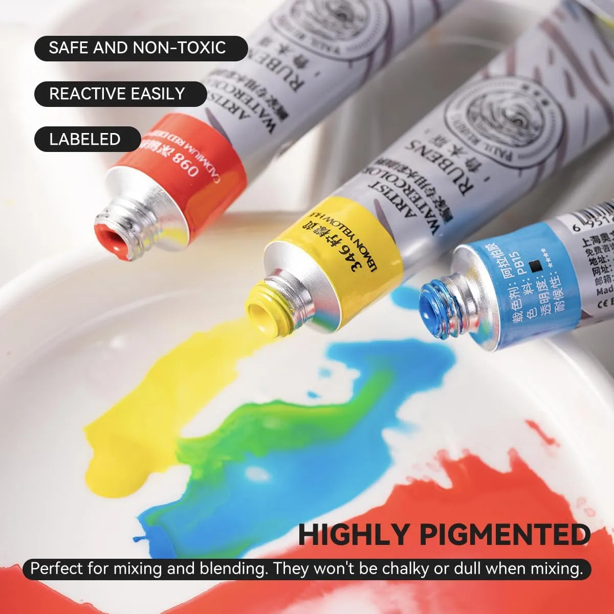 Paul Rubens Watercolor Paint Set 24 Colors 12ml