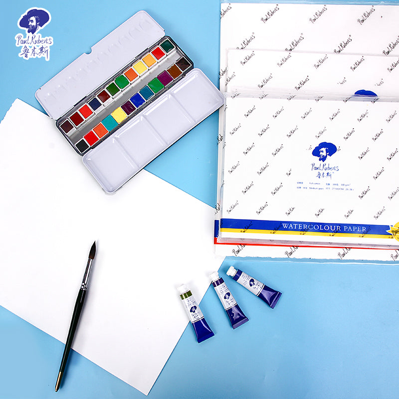 Rubens Specializes in High-quality Watercolor Painting Paper for Art Supplies 300g Medium Grain Fine Grain Watercolor Book