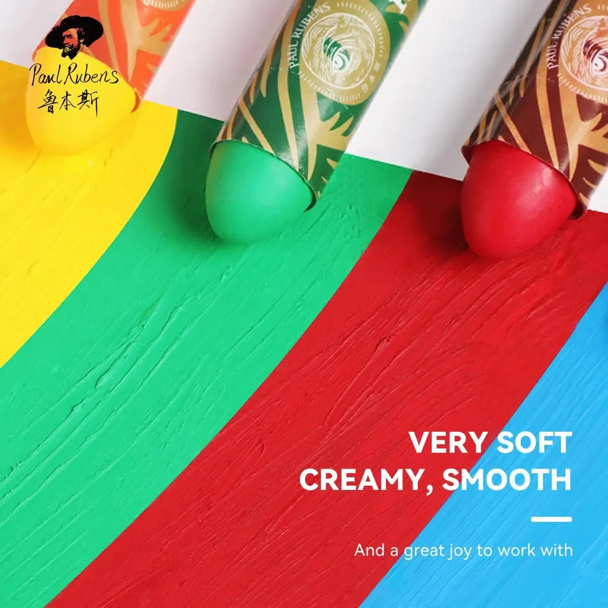 Paul Rubens 48 Vibrant Colors Oil Pastel Set 60g Extra Large Black Oil Pastels Set (Pack of 2)