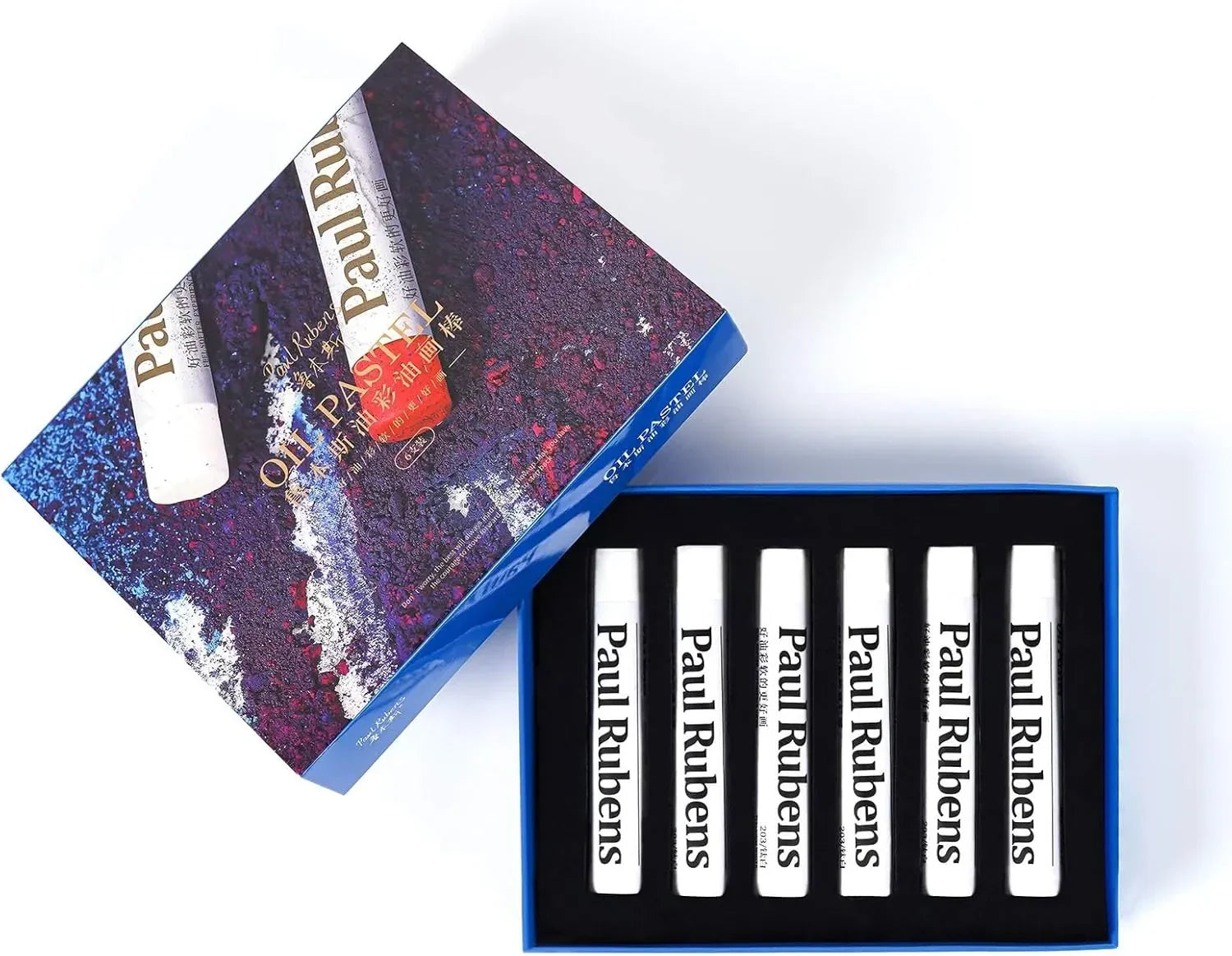 Paul Rubens 48 Vibrant Colors Oil Pastel Set 6 White Oil Pastel Set