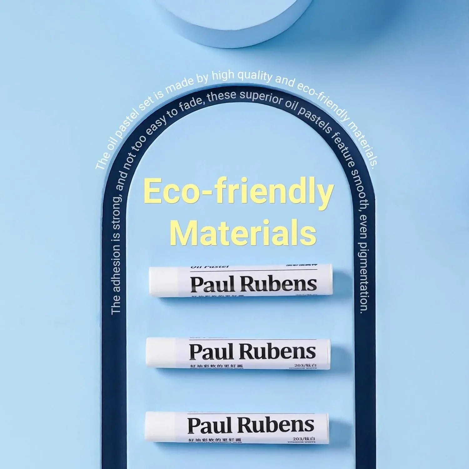 Paul Rubens 48 Vibrant Colors Oil Pastel Set 6 White Oil Pastel Set