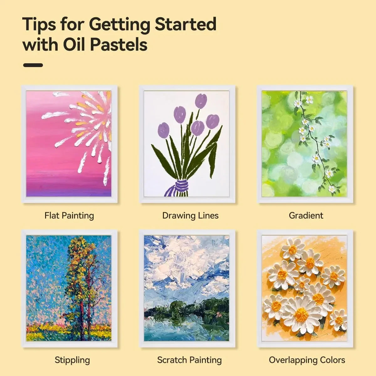 Paul Rubens 60 Vibrant Colors Oil Pastel Set 6 White Oil Pastel Set