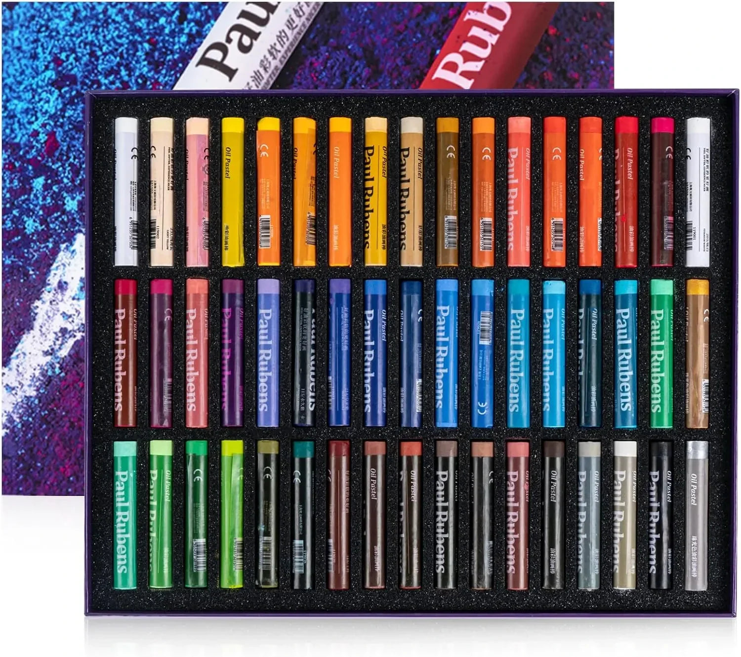 Paul Rubens Classic 50 Vibrant Colors Soft Oil Pastel Set 60g Extra (+ Black Set)