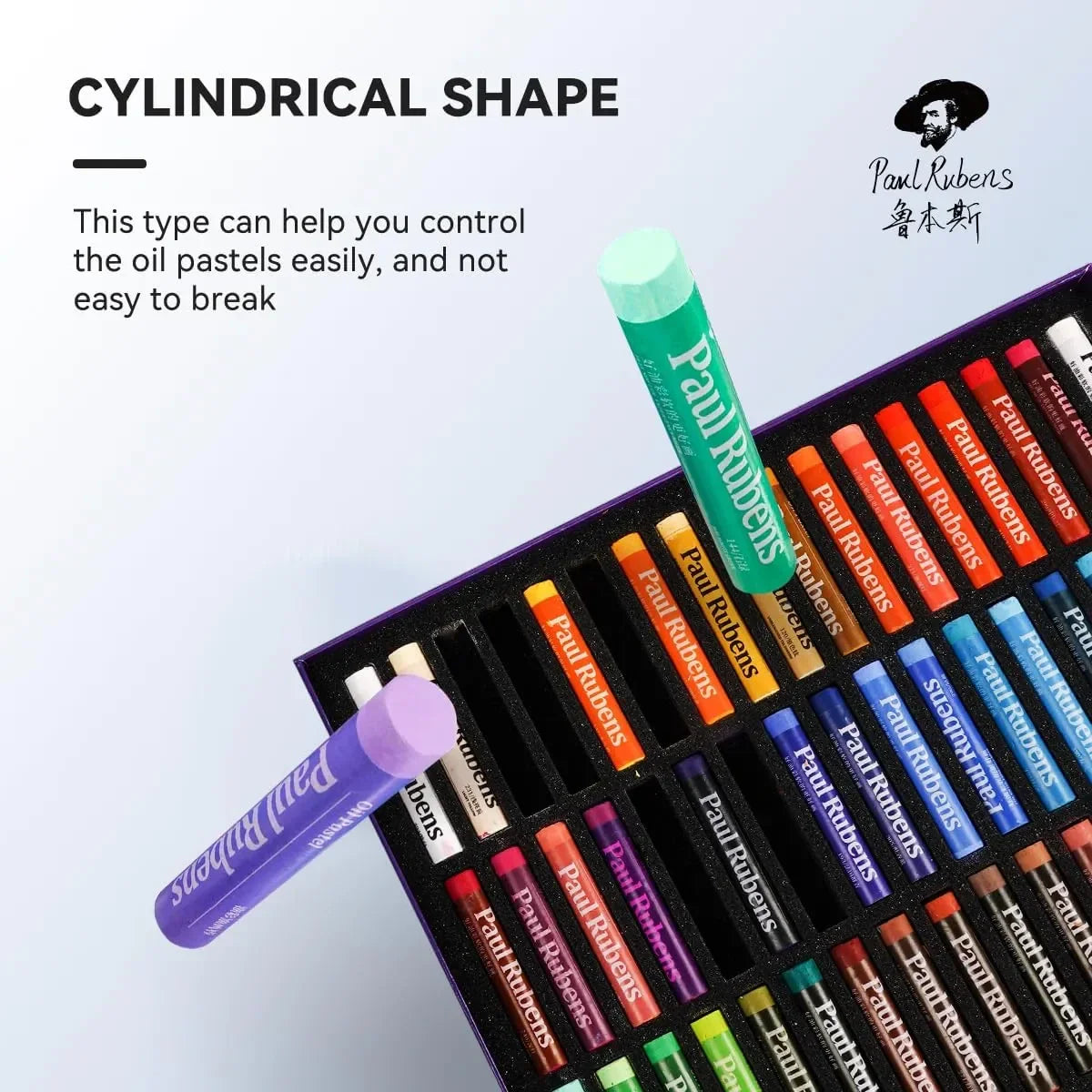 Paul Rubens Classic 50 Vibrant Colors Soft Oil Pastel Set 6 White Oil Pastel Set