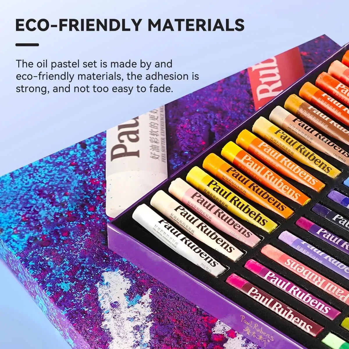 Paul Rubens Classic 50 Vibrant Colors Soft Oil Pastel Set 6 White Oil Pastel Set