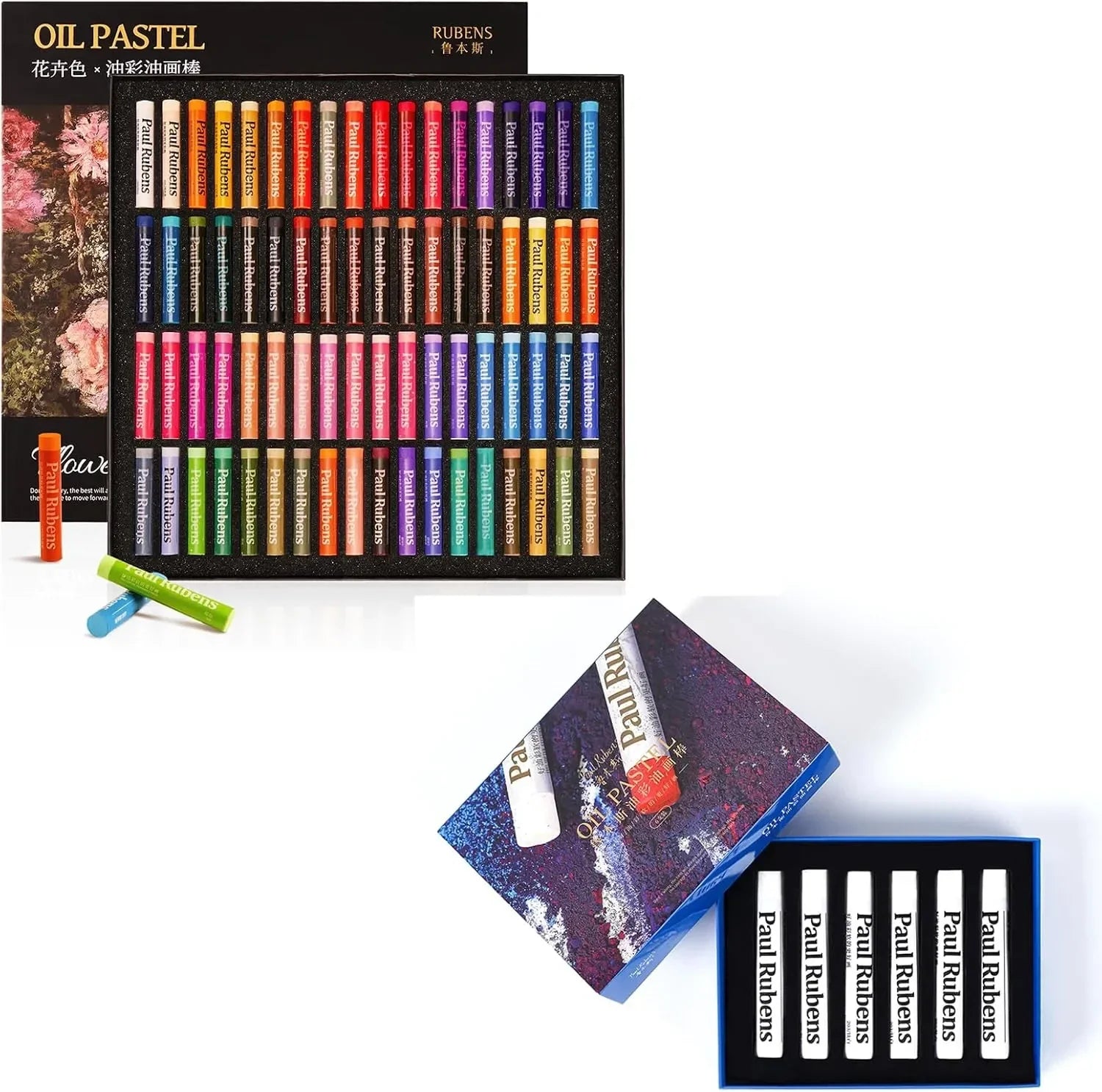 Paul Rubens Professional Oil Pastel Set 50 Colors 30 Sheets