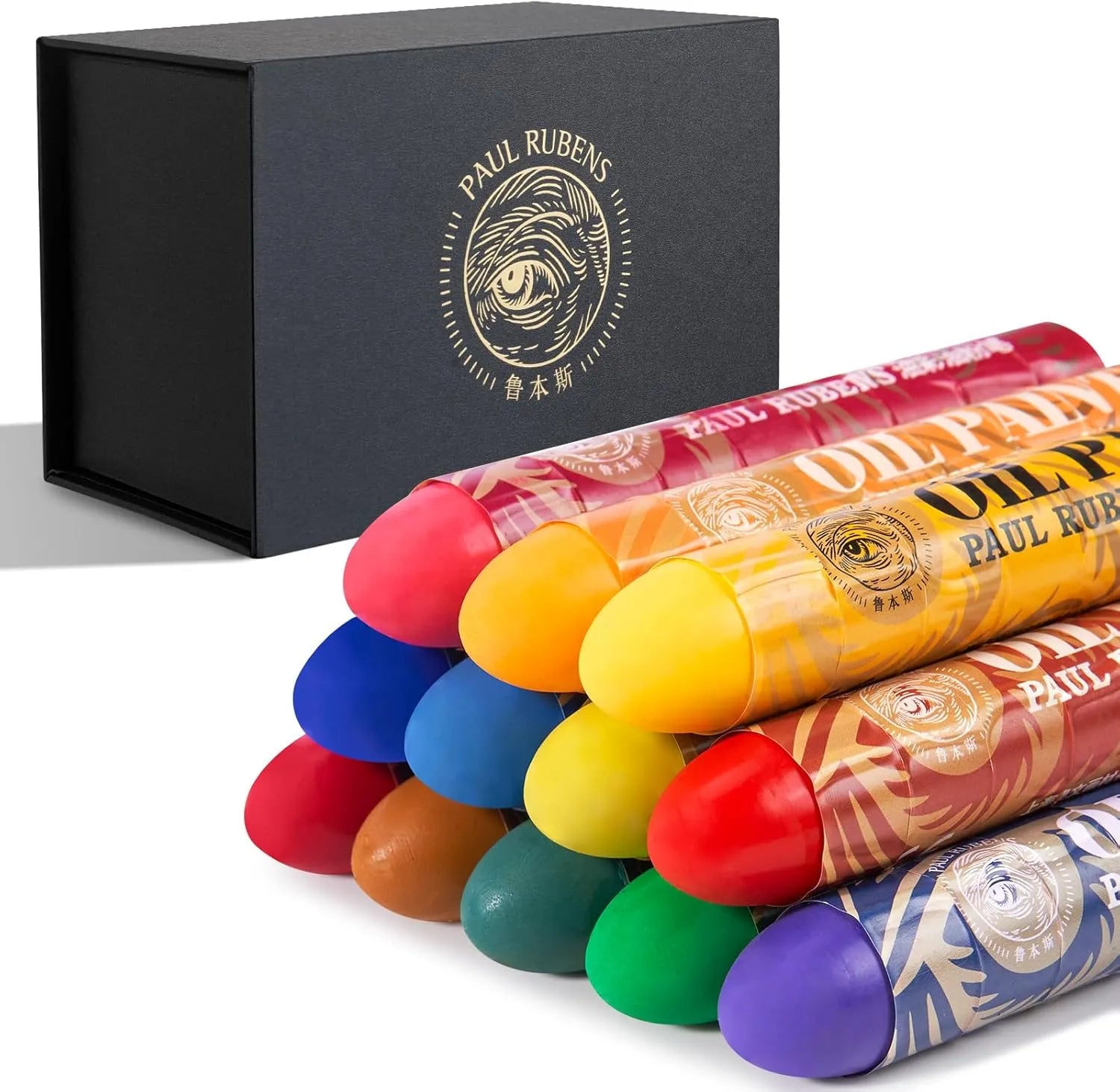 Paul Rubens Professional Oil Pastel Set Bundle Set 12 Colors
