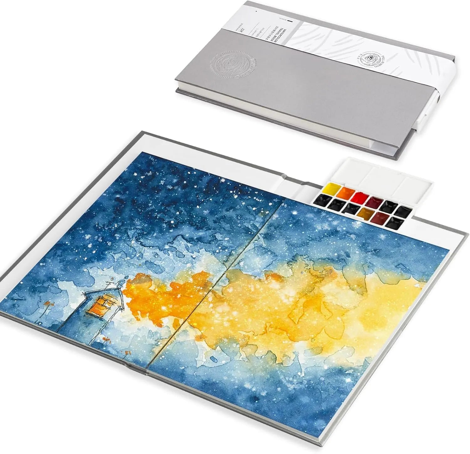 Paul Rubens Metallic Glitter Watercolor Paper 24 Sheets 100 Cotton