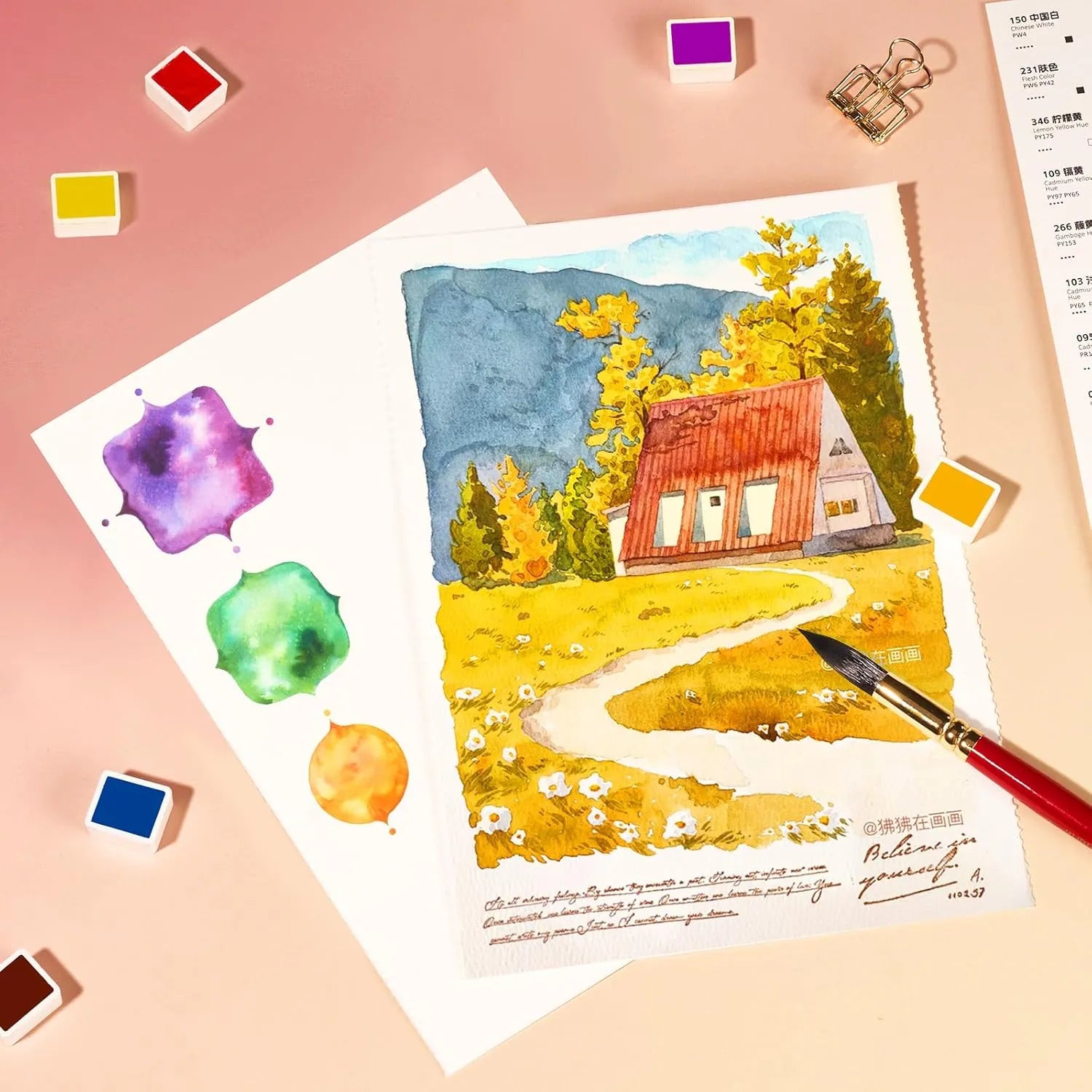 Paul Rubens Professional Watercolor Paint Set Bundle Set 48 Colors