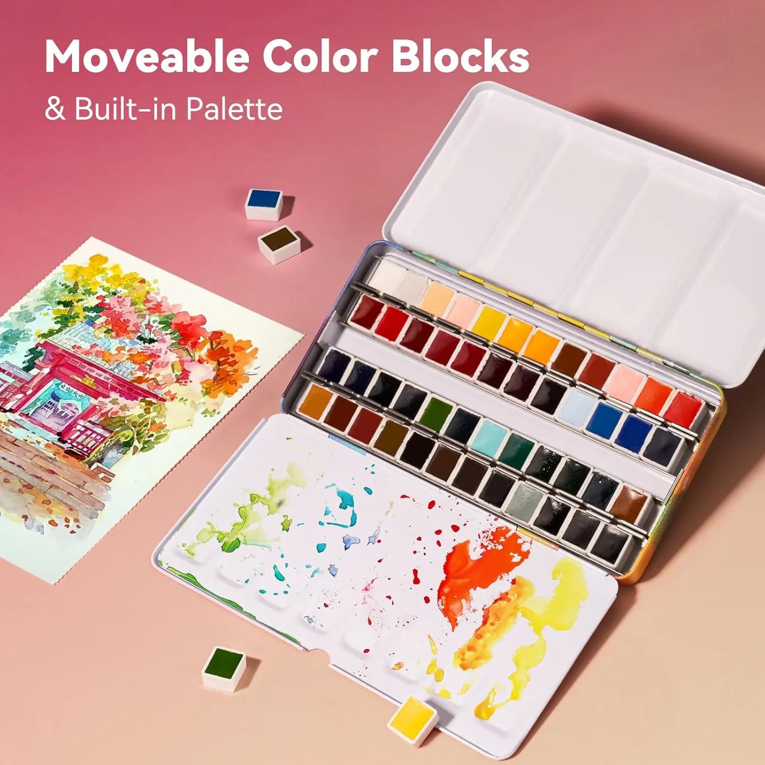 Paul Rubens Professional Watercolor Paint Set Bundle Set 48 Colors