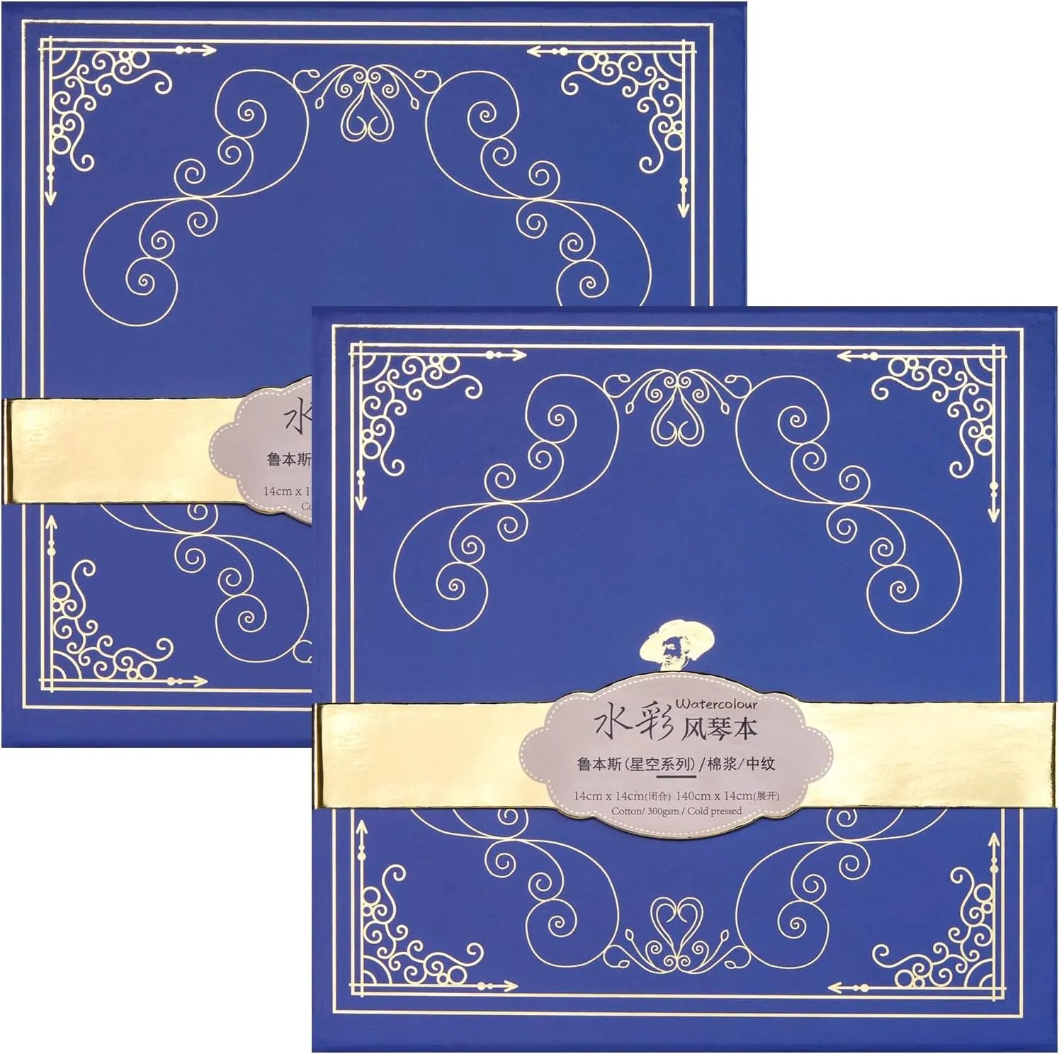 Paul Rubens Hot Press Watercolor Paper 2 Colors 14 Sheets