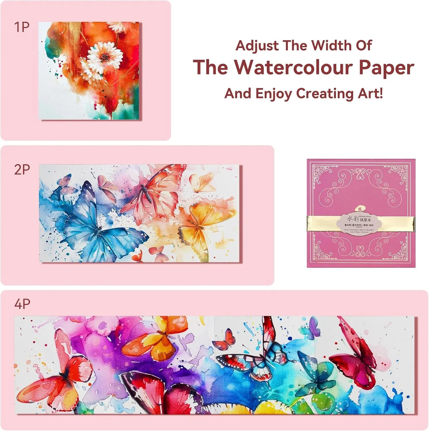 Paul Rubens Hot Press Watercolor Paper 2 Colors 14 Sheets