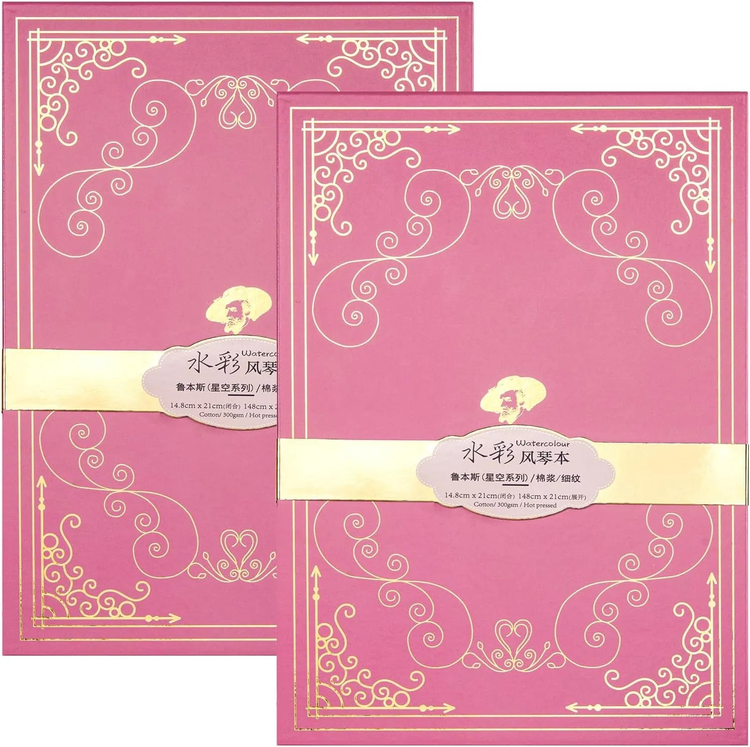 Paul Rubens Hot Press Watercolor Paper 2 Colors 14 Sheets