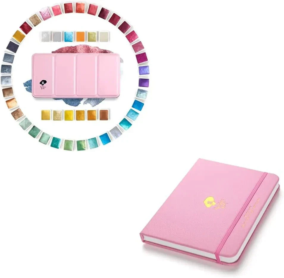Paul Rubens Artist Grade Watercolor Paint Set, 48 Glitter Colors