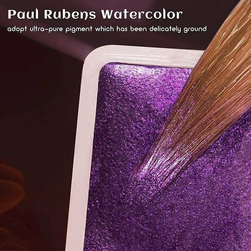 Paul Rubens Metallic Glitter Watercolor Paint Set 96 Colors
