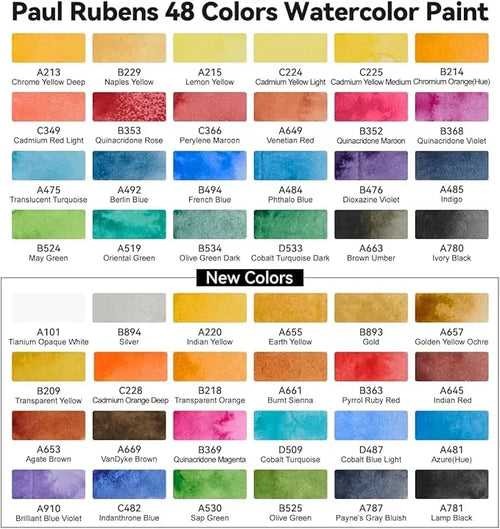 Paul Rubens Artist Watercolor Paint Set (Glitter Metallic)