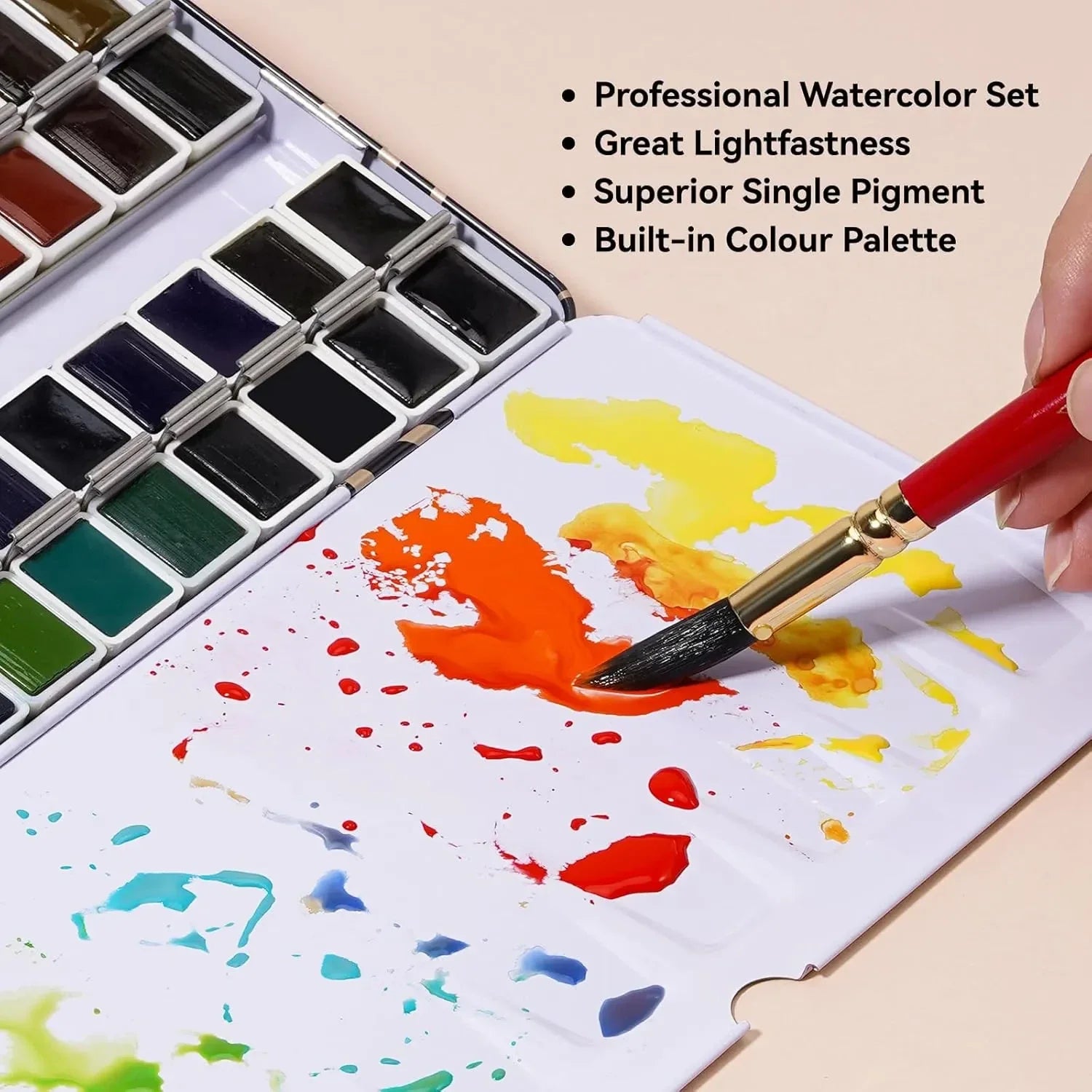 Paul Rubens Artist Watercolor Paint Set (Glitter Metallic)
