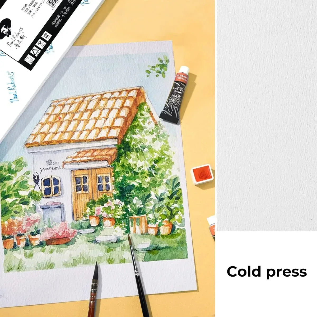 Paul Rubens Professional Watercolor Paint Set 24 Colors 60 Sheets