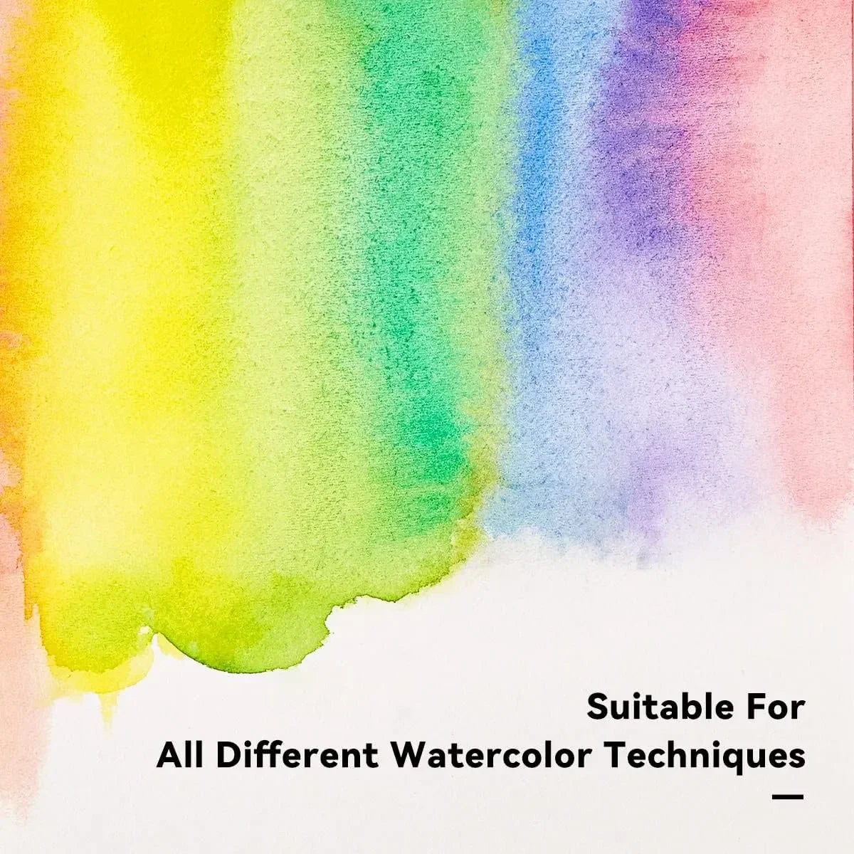 Paul Rubens Professional Watercolor Paint Set 24 Colors 20 Sheets (2x3 Hot Press Journal)